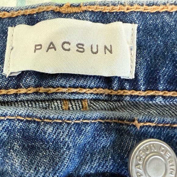 Pacific Sunwear Blue Flare Wide Leg Jeans - Picture 4 of 5